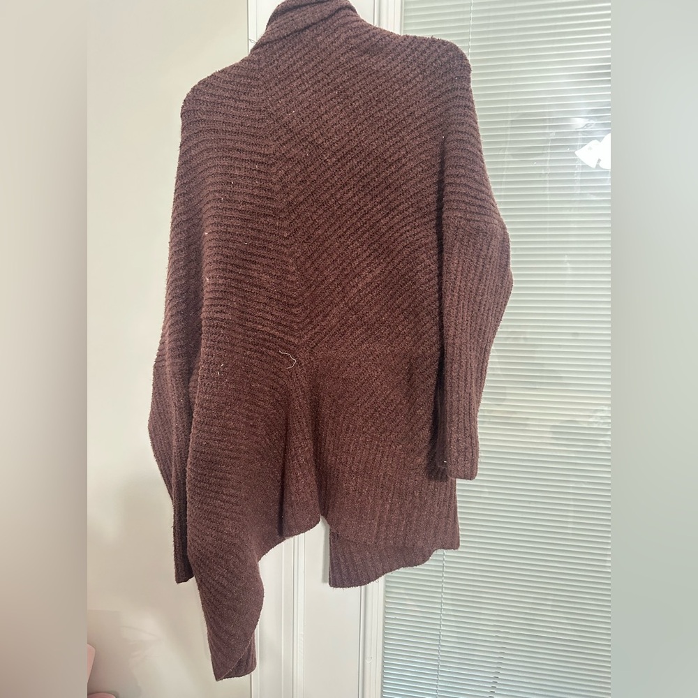 Aerie Brown Cardigan Sweater with Textured Knit - Picture 2 of 4